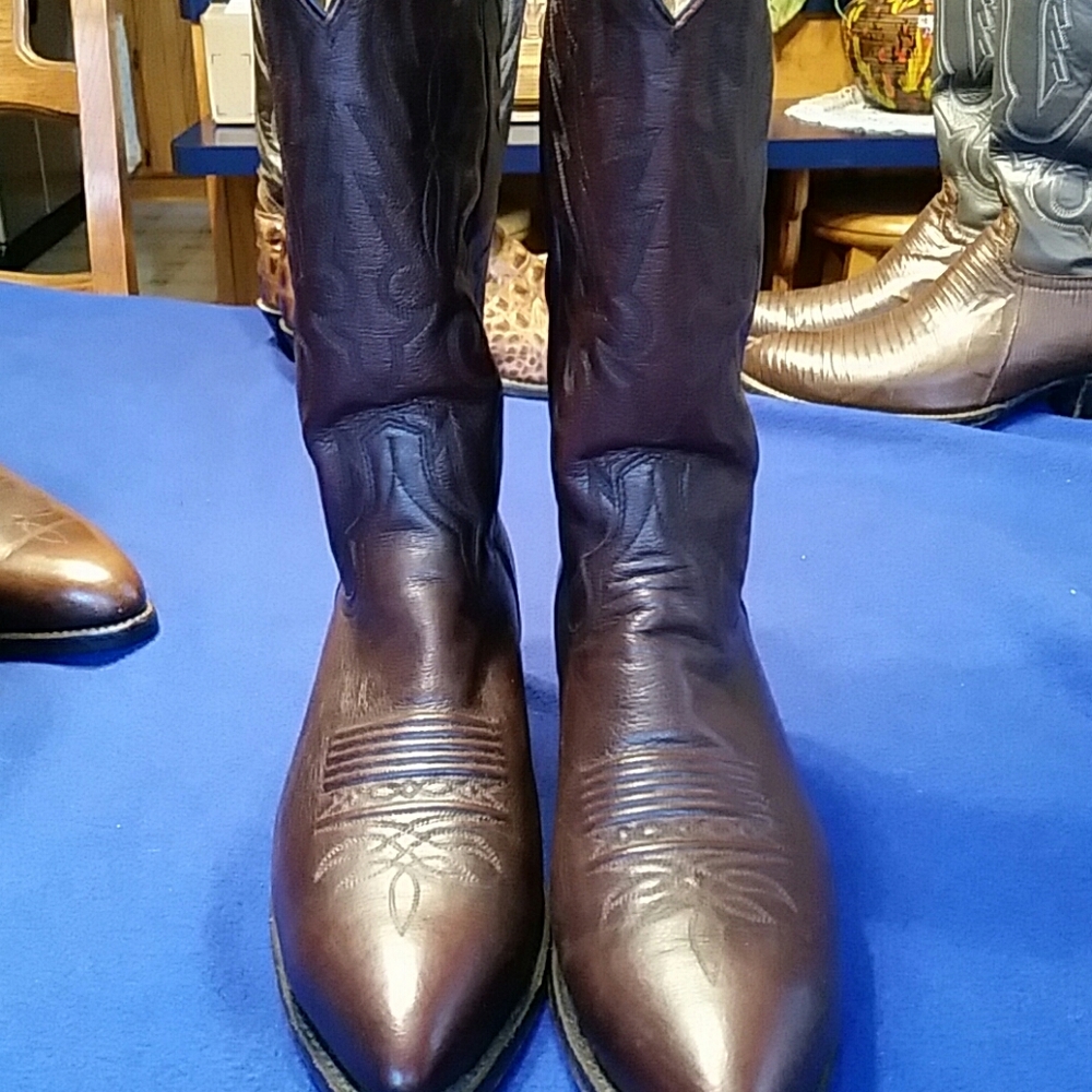 Dark brown cowboy boots